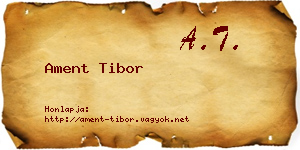 Ament Tibor névjegykártya