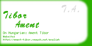tibor ament business card
